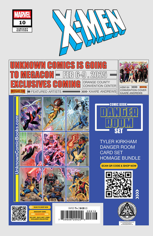 X-Men #10 Unknown Comics Kaare Andrews Exclusive Var (01/29/2025) CLOUDANIMESTUDIO