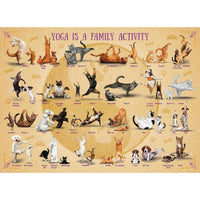 Yoga is a Family Activity 500 Piece Jigsaw Puzzle Eurographics CLOUDANIMESTUDIO