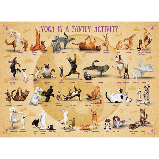Yoga is a Family Activity 500 Piece Jigsaw Puzzle Eurographics CLOUDANIMESTUDIO