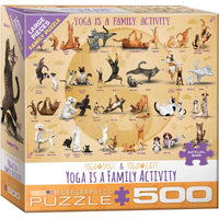 Yoga is a Family Activity 500 Piece Jigsaw Puzzle Eurographics CLOUDANIMESTUDIO