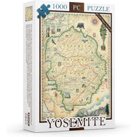 Yosemite National Park 1000 Piece Jigsaw Puzzle Xplorer Maps CLOUDANIMESTUDIO
