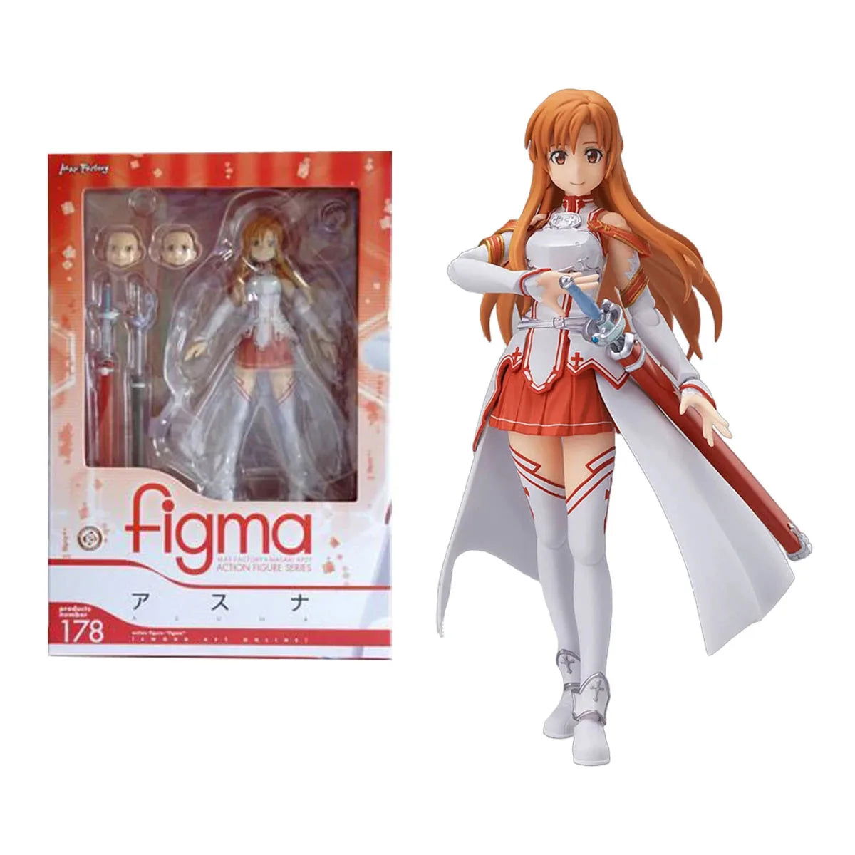Yuuki Asuna Action Figure, Anime Figurines Sword Art Online, Toy Face Swap and Movable Joints 15 CM - CloudAnimeStudio