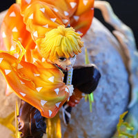 Zenitsu Agatsuma Demon Slayer LED Anime Figure, Kimetsu no Yaiba Figurines Thunder Breathing Technique Thunderclap and Flash 51 cm - CloudAnimeStudio