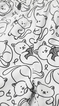 Playful Cat Mesh Shorts