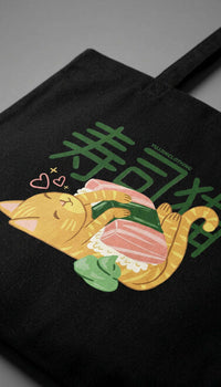 Cute Sushi Cat Eco Tote Bag CLOUDANIMESTUDIO