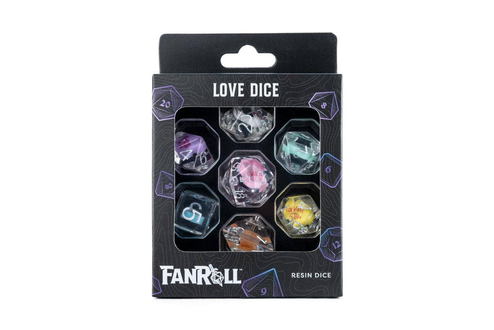 Love Dice Set — Hearts Inclusion in Premium Gift Box