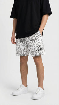 Playful Cat Mesh Shorts