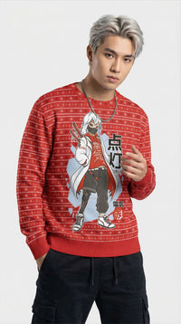 Anime Samurai Christmas Ugly Sweatshirt