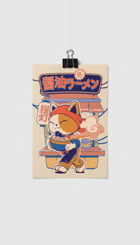 Ramen Cat Poster