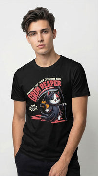 Grim Reaper Cat T-Shirt