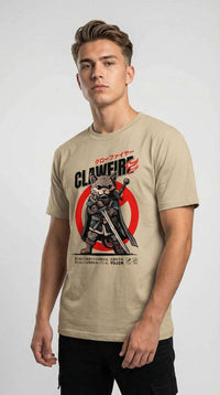 Clawfire Oversized Faded Cat T-Shirt CLOUDANIMESTUDIO