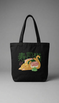 Cute Sushi Cat Eco Tote Bag CLOUDANIMESTUDIO