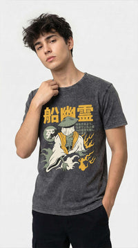Yūrei Ghost Denim T-Shirt CLOUDANIMESTUDIO