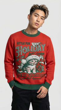 Holiday Cheer Cat Sweatshirt CLOUDANIMESTUDIO