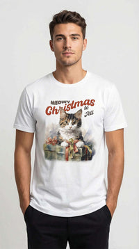 Meow Christmas T-Shirt CLOUDANIMESTUDIO