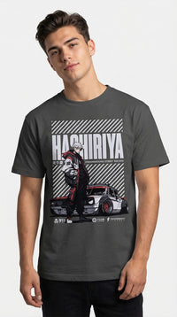 Hashiriya Oversized Faded Car T-Shirt