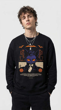Ethereal Shadows Cat Sweatshirt CLOUDANIMESTUDIO