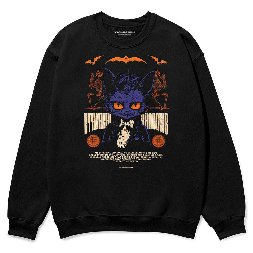 Ethereal Shadows Cat Sweatshirt CLOUDANIMESTUDIO