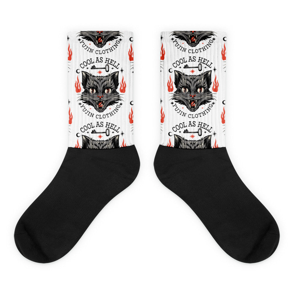 Cool As Hell Cat Socks
