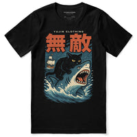 Shark Attack Cat T-Shirt CLOUDANIMESTUDIO
