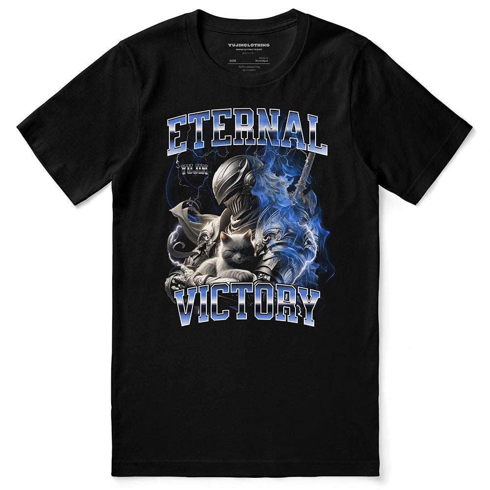 Eternal Victory Cat T-Shirt CLOUDANIMESTUDIO
