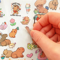 Kawaii Capybara Decorative Stickers