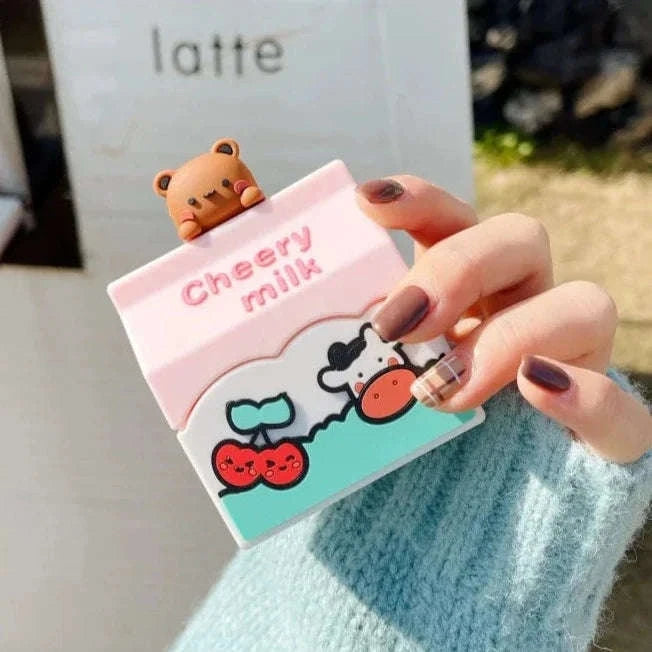 "Cheery" Cherry Milk Bear AirPods Case CLOUDANIMESTUDIO