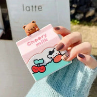 "Cheery" Cherry Milk Bear AirPods Case CLOUDANIMESTUDIO