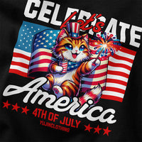 Celebrate 4th July Cat T-Shirt CLOUDANIMESTUDIO