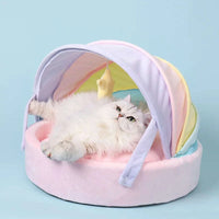 Pastel Rainbow Cat Bed CLOUDANIMESTUDIO