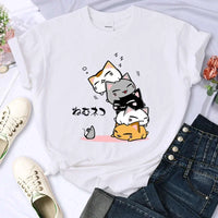 Cute Sleepy Cats T-Shirt CLOUDANIMESTUDIO
