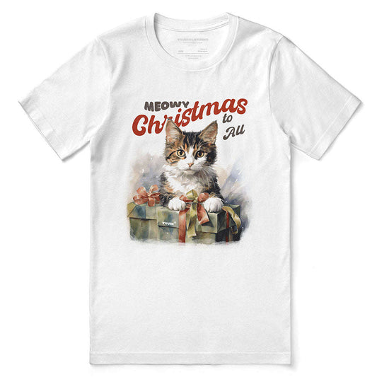 Meow Christmas T-Shirt CLOUDANIMESTUDIO