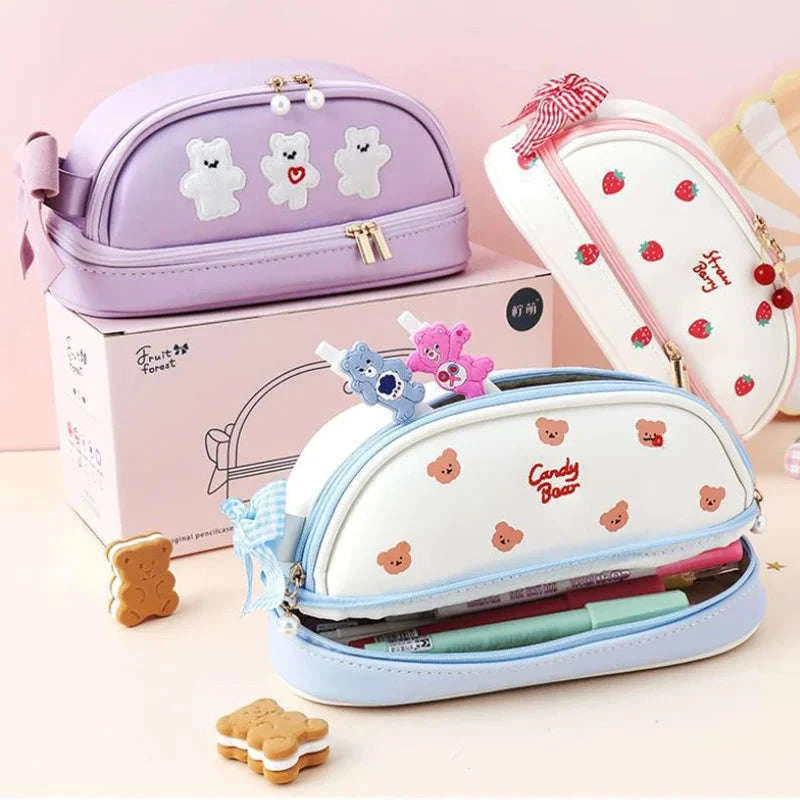 Double Compartment Pencil Bag CLOUDANIMESTUDIO