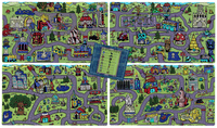 My Town Bundle Set | 4 Playmats and Commander Zone CLOUDANIMESTUDIO