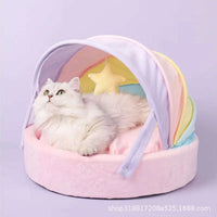 Pastel Rainbow Cat Bed CLOUDANIMESTUDIO