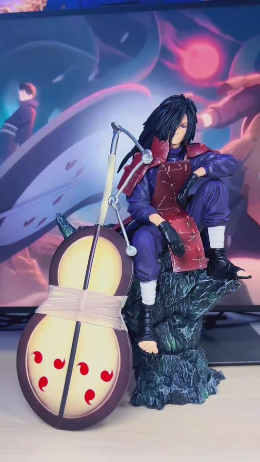 Uchiha Madara Anime Figure, Naruto Shippuden Fourth Great Shinobi War Statue Action Figurines 30 CM