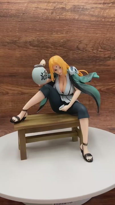 Drunken Tsunade Anime Figurines, Naruto Fifth Hokage Collectible Figures 6 in