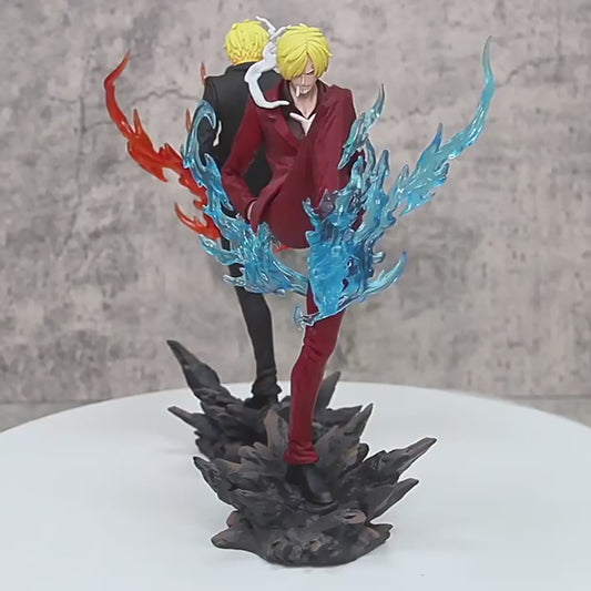 Vinsmoke Sanji Ifrit Jambe Anime Figure, One Piece Action Figurines Diable Jambe Black Foot 28 CM