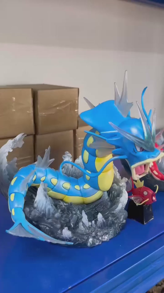 Gyarados and Red Gyarados Anime Figures, Shining Gyarados Pokemon Anime Figurines Pvc Statue Collections 16 cm
