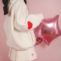Heart Sleeve Hoodie Pullover CLOUDANIMESTUDIO