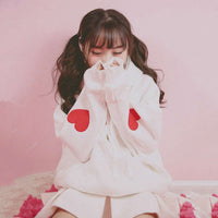 Heart Sleeve Hoodie Pullover CLOUDANIMESTUDIO
