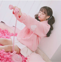 Heart Sleeve Hoodie Pullover CLOUDANIMESTUDIO