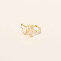 Crystal Butterfly Rings