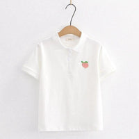 Peach Embroidery Shirt
