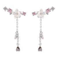 Cherry Blossom Drop Charm Earrings