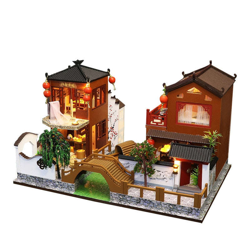 Chinese Ancient Town Dollhouse Kit CLOUDANIMESTUDIO