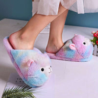 Kawaii Alpaca Plush Slippers CLOUDANIMESTUDIO