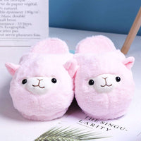 Kawaii Alpaca Plush Slippers CLOUDANIMESTUDIO