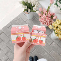 Peach Milk Carton Airpods Case CLOUDANIMESTUDIO