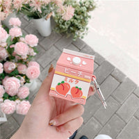 Peach Milk Carton Airpods Case CLOUDANIMESTUDIO